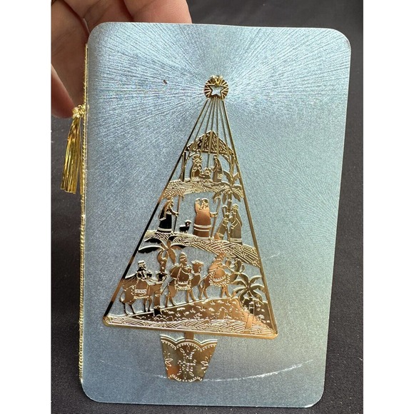 Rare 1986 Hallmark Don and Adele Hall “Family Employee” Christmas Card Ornament